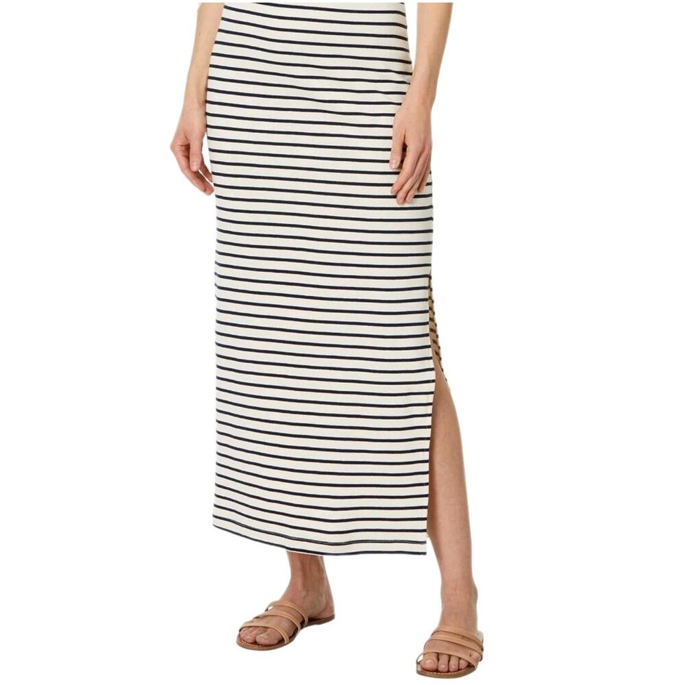 New Splendid Women's Whitney Maxi Skirt Ivory Navy Striped Knit $128‎ Nordstrom